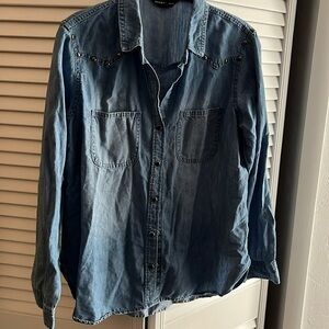 Rock & Republic snap front soft shirt SZ M w/pockets